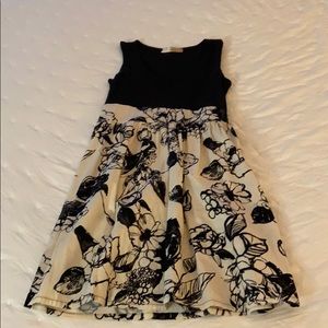 Miuse dress floral Black and Tan